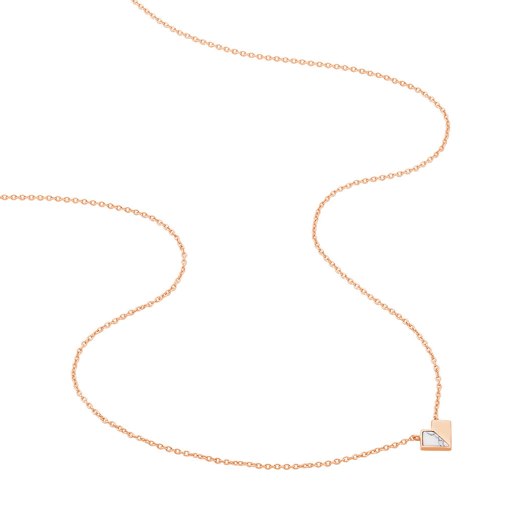 Collier Rossana Argent Rose Turquoise Blanche - Ras de cou Femme | Histoire d&rsquo;Or