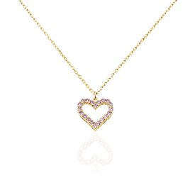Collier Plaqué Or Jaune Fae Oxydes De Zirconium - Colliers Coeur Femme | Histoire d’Or