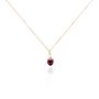 Collier Or Rose Clothilde Rhodolite