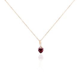 Collier Or Rose Clothilde Rhodolite - Colliers Femme | Histoire d’Or