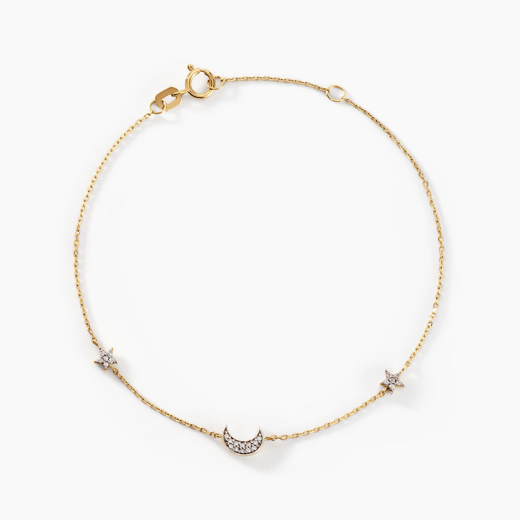 Bracelet Stellar Or Jaune Oxyde De Zirconium - Bracelets Femme | Histoire d’Or