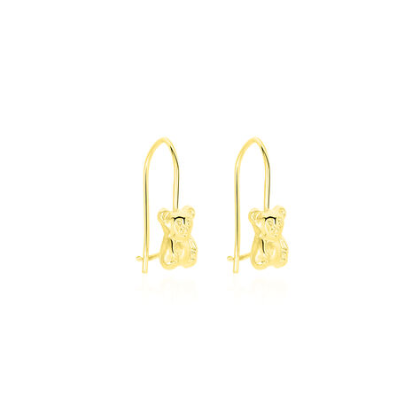 Boucles D'oreilles Pendantes Baptista Ours Or Jaune - Boucles d'oreilles pendantes Enfant | Histoire d’Or