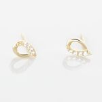 Boucles D'oreilles Puces Lisianthus Or Jaune Oxyde - Clous d'oreilles Femme | Histoire d&rsquo;Or