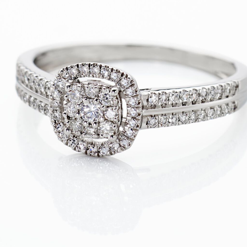Bague Eleonoora Platine Blanc Diamant - Bagues avec pierre Femme | Histoire d’Or