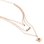 Collier Evora Argent Rose Oxyde De Zirconium - Colliers doubles et triples cha&icirc;nes Femme | Histoire d&rsquo;Or