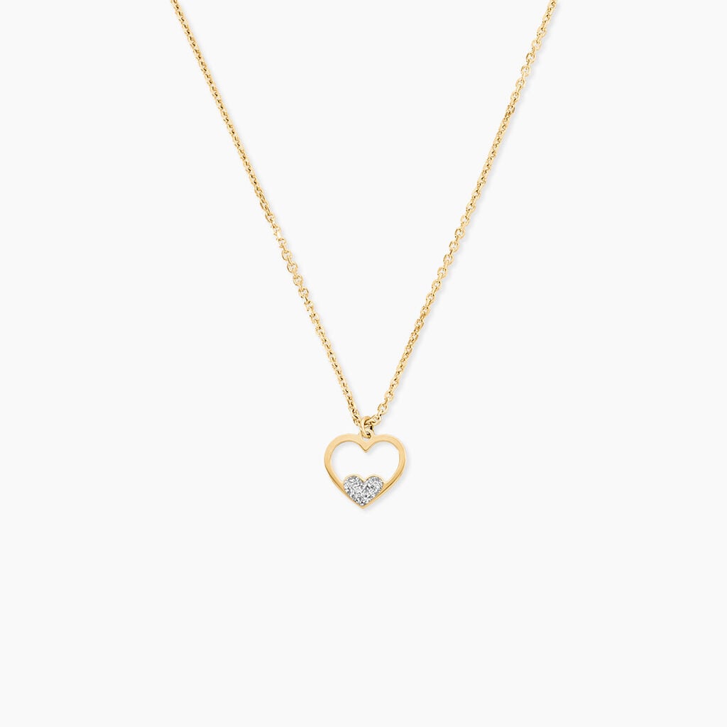 Collier Jenovefa Argent Dor&eacute; A L'Or 750/1000 - F&ecirc;te des m&egrave;res Femme | Histoire d&rsquo;Or