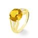 Bague Cecile Or Jaune Quartz Et Diamant - Bagues solitaires Femme | Histoire d’Or