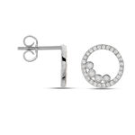 Boucles D'oreilles Puces Argent Blanc Ursine Oxydes De Zirconium - Boucles d'oreilles fantaisie Femme | Histoire d&rsquo;Or