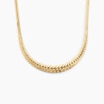 Collier Or Jaune Izel Maille Anglaise - Chaines Famille | Histoire d&rsquo;Or