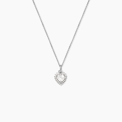 Collier Calvi Argent Blanc Oxyde De Zirconium - Colliers fantaisie Femme | Histoire d&rsquo;Or