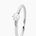 Bague Solitaire Natalia Pl Platine Blanc Diamant - Bagues solitaires Femme | Histoire d&rsquo;Or