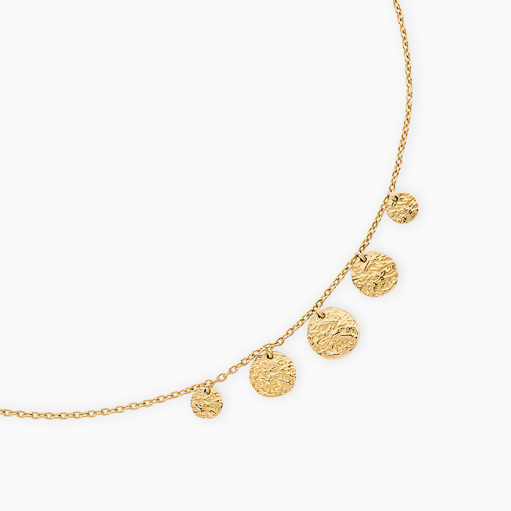Collier Palm Argent Dor&eacute; A L'Or 750/1000 - Bijoux sans pierre Femme | Histoire d&rsquo;Or