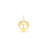 Pendentif Eudocie Coeur Lettre Or Jaune - Pendentifs Famille | Histoire d&rsquo;Or