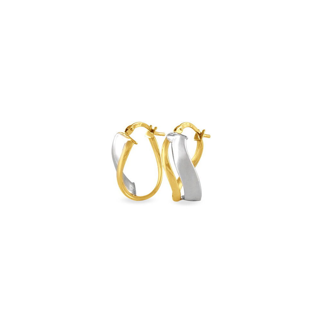 Créoles Ayliz Or Bicolore - Boucles d'oreilles créoles Femme | Histoire d’Or