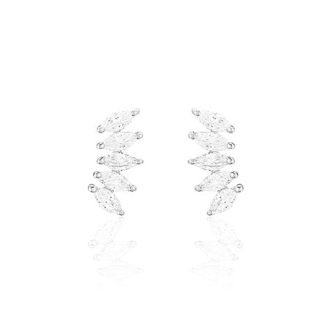 Bijoux D'oreilles Edma Or Blanc Oxyde De Zirconium - Ear cuffs Femme | Histoire d&rsquo;Or