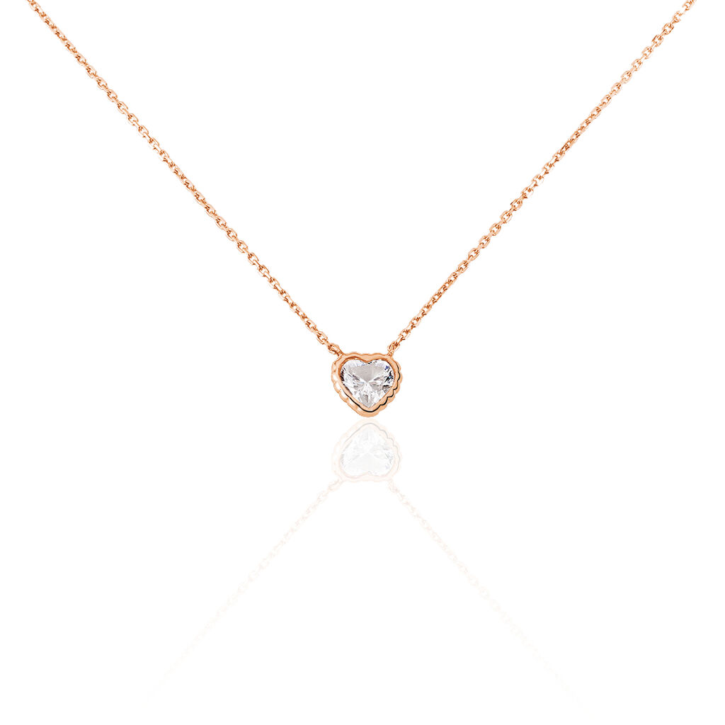 Collier Kadidjatou Or Rose Oxyde De Zirconium - Colliers Femme | Histoire d’Or