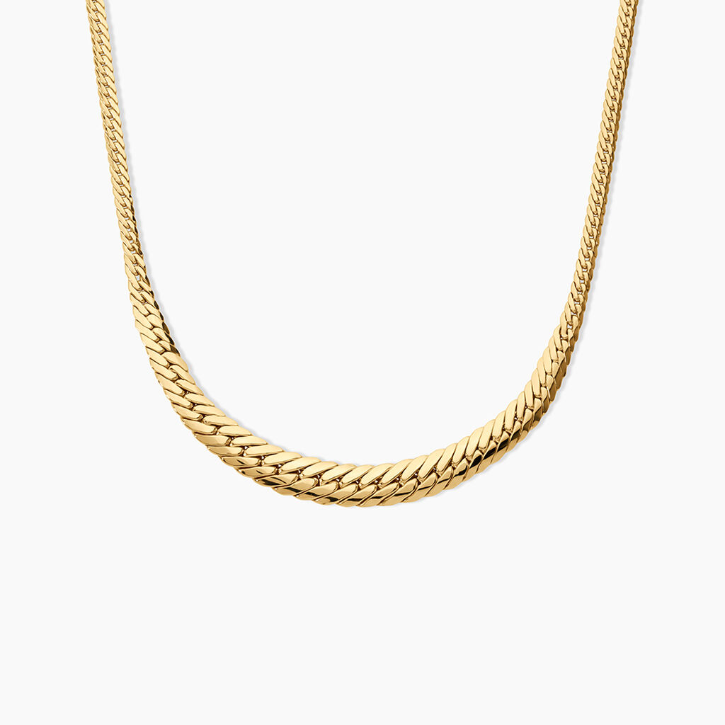 Collier Izel Chute Argent Dor&eacute; A L'Or 750/1000 - Bijoux sans pierre Femme | Histoire d&rsquo;Or