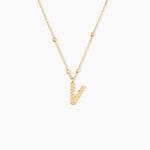 Collier Plaqu&eacute; Or Jaune Lettra - Colliers fantaisie Femme | Histoire d&rsquo;Or