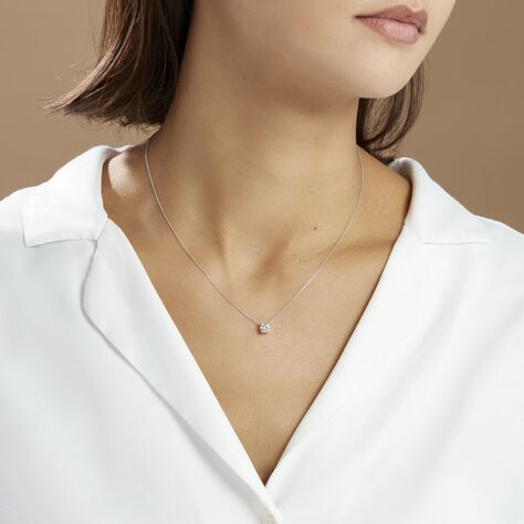 Collier Collection Aphrodite Or Blanc Diamant Synthetique - Colliers Femme | Histoire d’Or