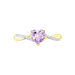 Bague Clothilde Or Jaune Amethyste Et Oxyde De Zirconium - Bagues Coeur Femme | Histoire d’Or