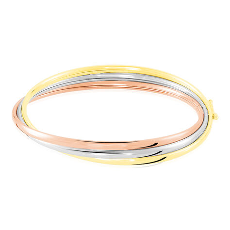 Bracelet Jonc Catalin 3 Fils Flexibles Or Tricolore - Bracelets joncs Femme | Histoire d’Or