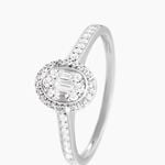 Bague Collection 1986 Or Blanc Diamant - Bagues solitaires Femme | Histoire d&rsquo;Or
