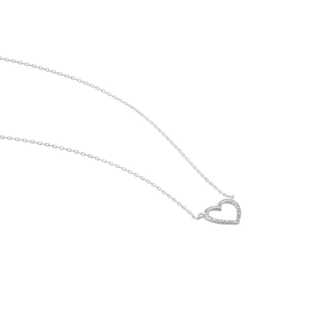 Collier Sloanne Or Blanc Diamant - Colliers Femme | Histoire d’Or