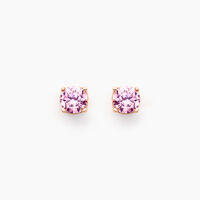 Boucles D'oreilles Puces Rio Argent Rose Oxyde