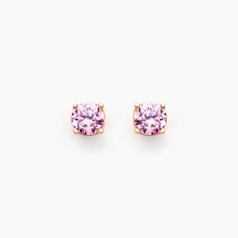 Boucles D'oreilles Puces Rio Argent Rose Oxyde - Boucles d'oreilles fantaisie Femme | Histoire d’Or