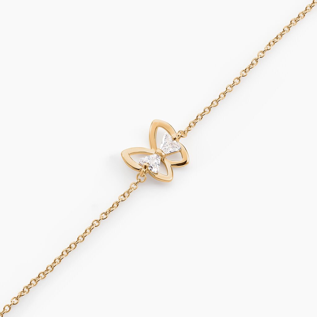 Bracelet Jelissa Plaqu&eacute; Or Jaune Oxyde De Zirconium - Bracelets Femme | Histoire d&rsquo;Or