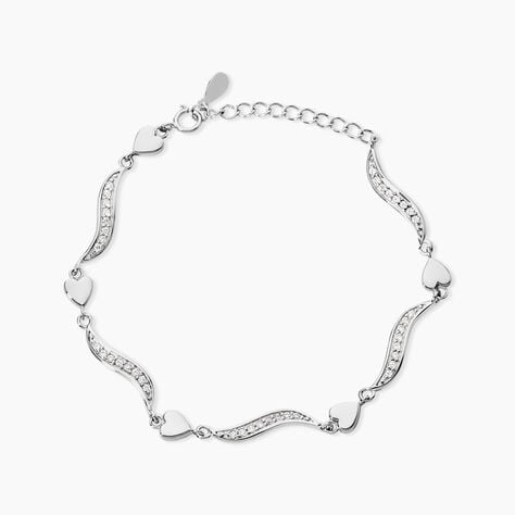 Bracelet Amor Argent Blanc Oxyde De Zirconium - F&ecirc;te des m&egrave;res Femme | Histoire d&rsquo;Or