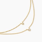 Collier Virguinia Argent Dor&eacute; A L'Or 750/1000 Oxyde De Zirconium - Colliers doubles et triples cha&icirc;nes Femme | Histoire d&rsquo;Or