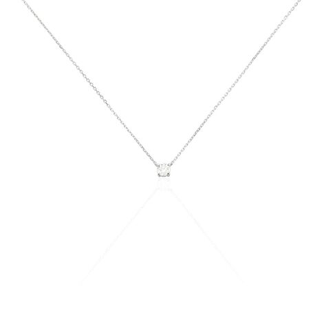 Collier Or Blanc Aphrodite Diamant Synthétique - Colliers Femme | Histoire d’Or