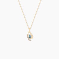 Collier Or Jaune Sagesse Topaze Oxydes De Zirconium