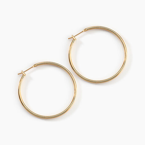 Cr&eacute;oles Ada Lisse Plaqu&eacute; Or Jaune - Boucles d'oreilles cr&eacute;oles Femme | Histoire d&rsquo;Or