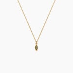 Collier Vintage Love Plaqu&eacute; Or Jaune Pierre De Synthese - Bijoux avec pierres Femme | Histoire d&rsquo;Or