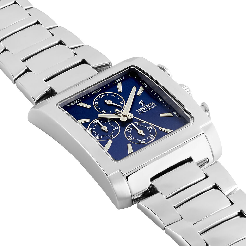 Montre Festina On The Square Chrono Bleu - Montres Homme | Histoire d’Or