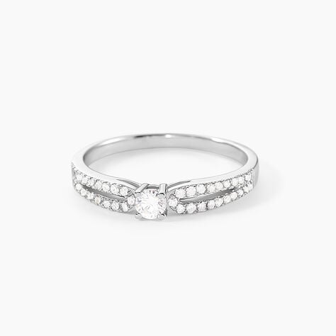 Bague Solitaire Katalina Or Blanc Diamant - Bagues solitaires Femme | Histoire d&rsquo;Or