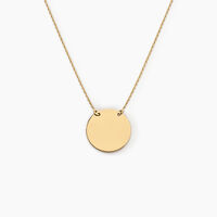 Collier Helenia Pastille Gravable Or Jaune