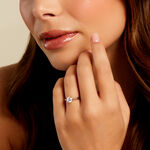 Bague Aphrodite Ld Platine Blanc Diamant Synth&eacute;tique - Bagues solitaires Femme | Histoire d&rsquo;Or