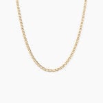 Collier Capucin Or Jaune Maille Marine Plate - Chaines Femme | Histoire d&rsquo;Or