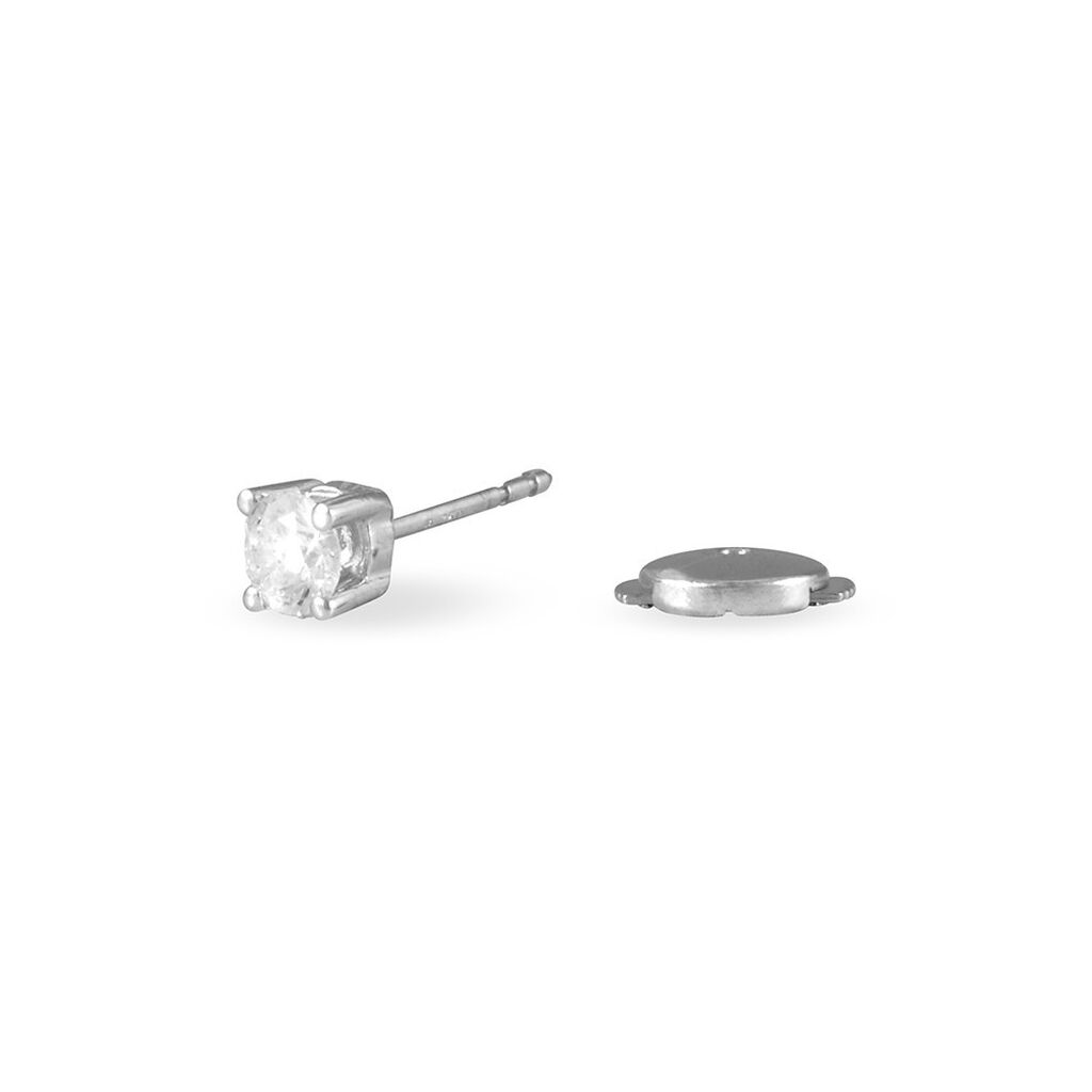 Boucles D'oreilles Puces Victoria Or Blanc Diamant - Clous d'oreilles Femme | Histoire d&rsquo;Or