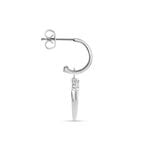 Cr&eacute;ole Unitaire Argent Blanc Ancelin Oxydes De Zirconium - Piercings d'oreilles Femme | Histoire d&rsquo;Or