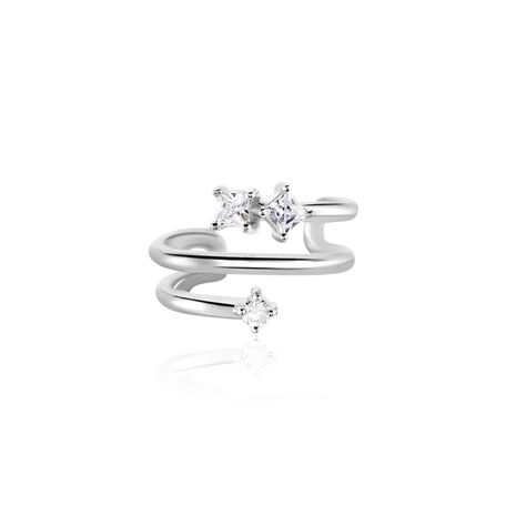 Bague D'hélix Unitaire Amada Argent Blanc Oxyde De Zirconium - Boucles d'oreilles fantaisie Femme | Histoire d’Or