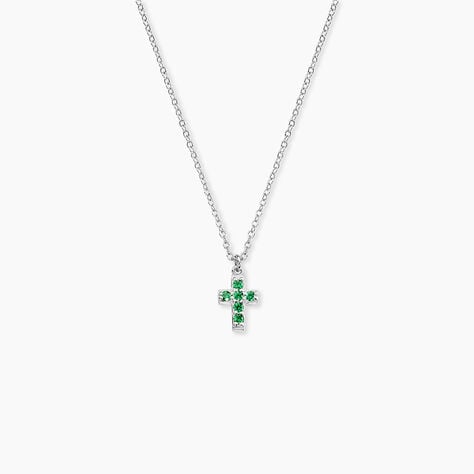 Collier Georgie Argent Blanc Oxyde De Zirconium - Colliers fantaisie Femme | Histoire d&rsquo;Or