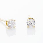 Boucles D'oreilles Puces Aphrodite Or Jaune Diamant - Clous d'oreilles Famille | Histoire d&rsquo;Or