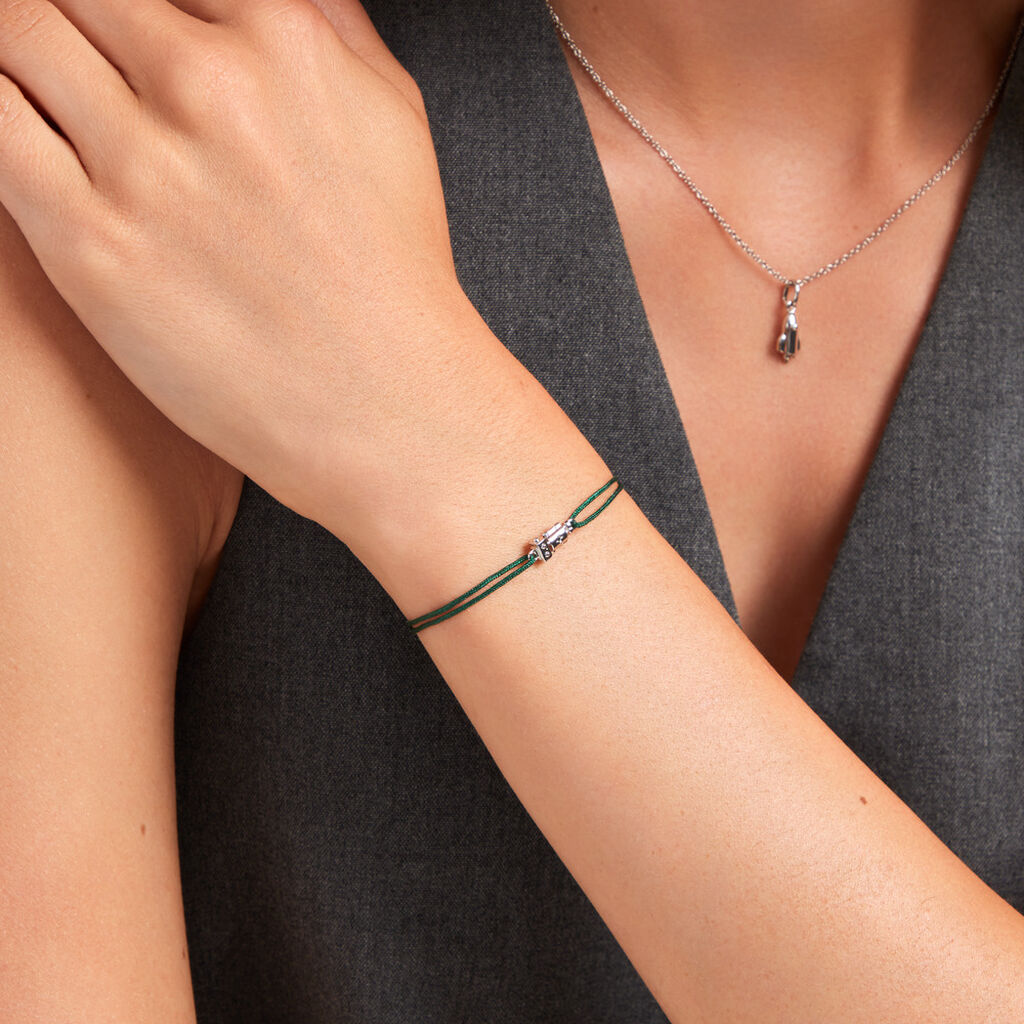 Bracelet Raven Argent Blanc - Bracelets cordon Femme | Histoire d’Or