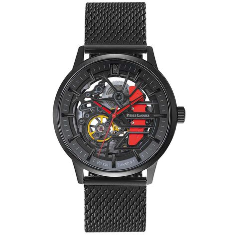 Coffret De Montre Pierre Lannier Rallye Noir - Montres Homme | Histoire d’Or