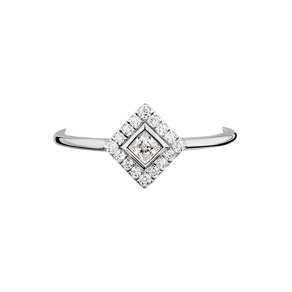 Bague Amane Argent Blanc Oxyde De Zirconium - Bagues avec pierre Femme | Histoire d&rsquo;Or