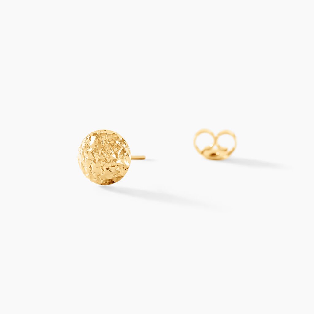 Boucles D'oreilles Puces Bernia Or Jaune - Clous d'oreilles Femme | Histoire d’Or
